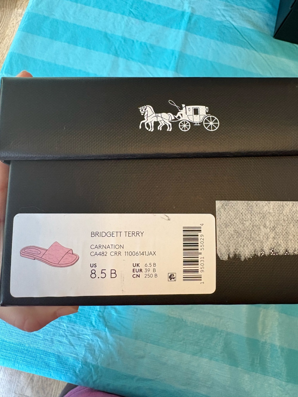 Coach Bridgett Terry Slide Sandals in Carnation Pink